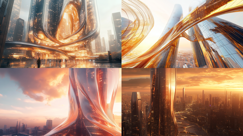 a futuristic skyscraper generated with midjourney